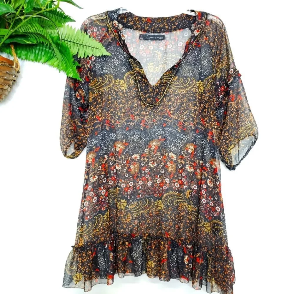 Patterson J. Kincaid Sheer Dress Size S - Picture 1 of 11